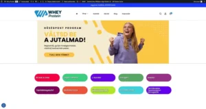 Whey Protein - captură de ecran a site-ului