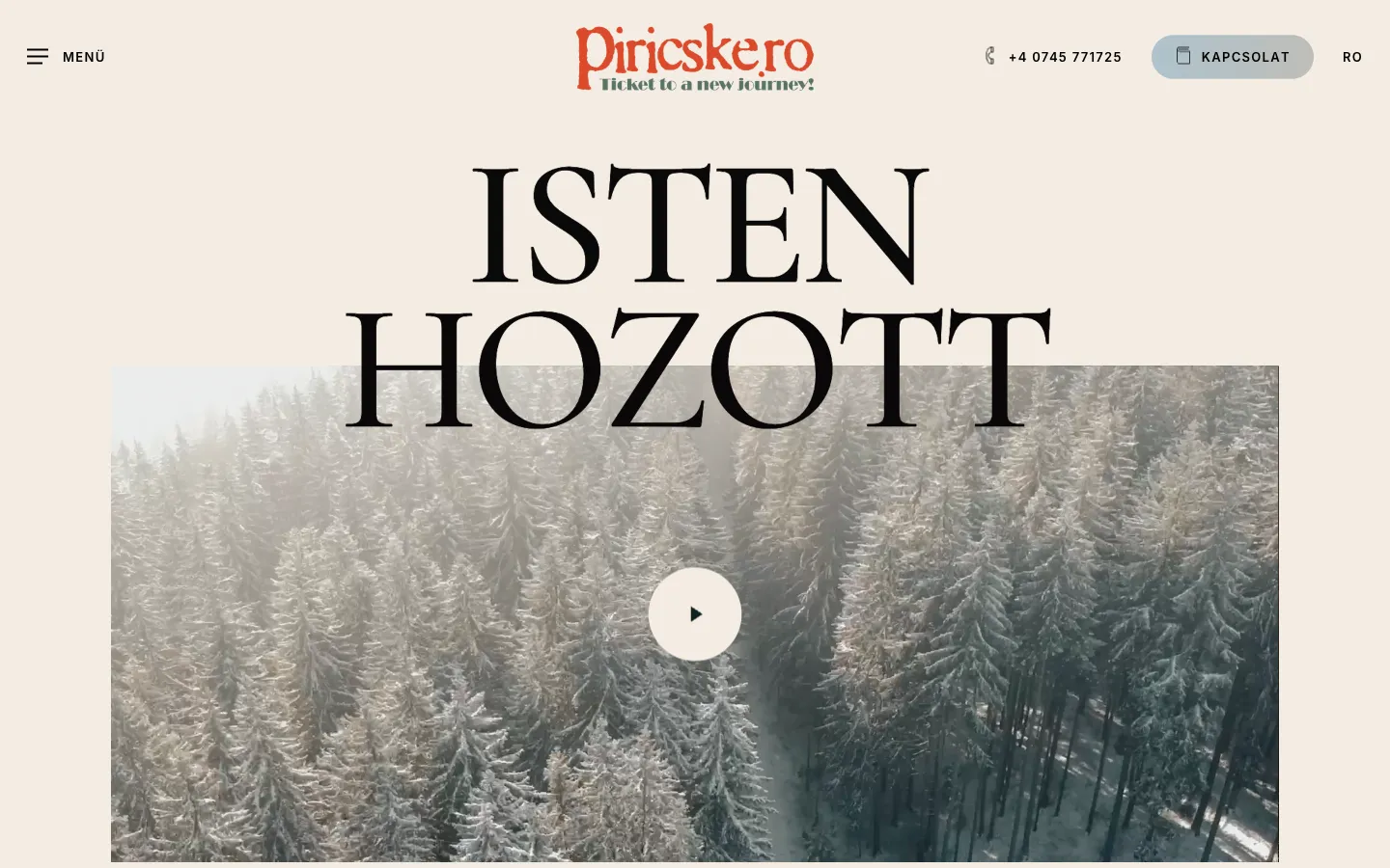 Piricske weboldal képernyőképe
