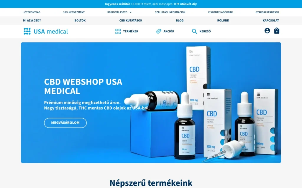 USA Medical weboldal képernyőképe